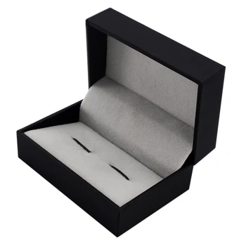 

Mini Portable Elegant Black Cufflinks Jewelry Storage Cuff Link Display Box Jewelry Holder Birthday Mens Fashion Gift