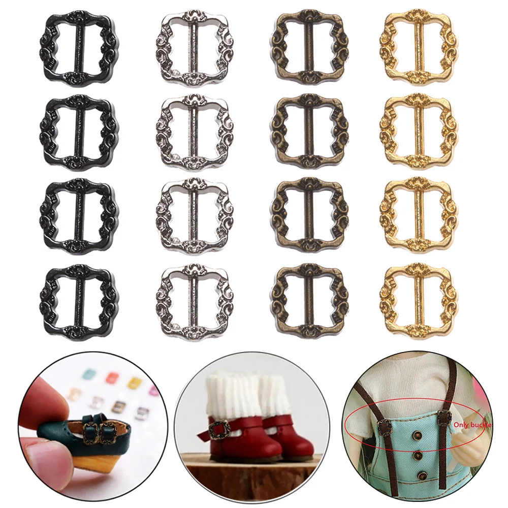 Tiny Tri-glide Belt Buckles for DIY Dolls Clothes Accessories