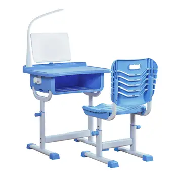 

Environmentally friendly children's study table can be lifted with eye protection lamp with reading frame desk and chair pupils