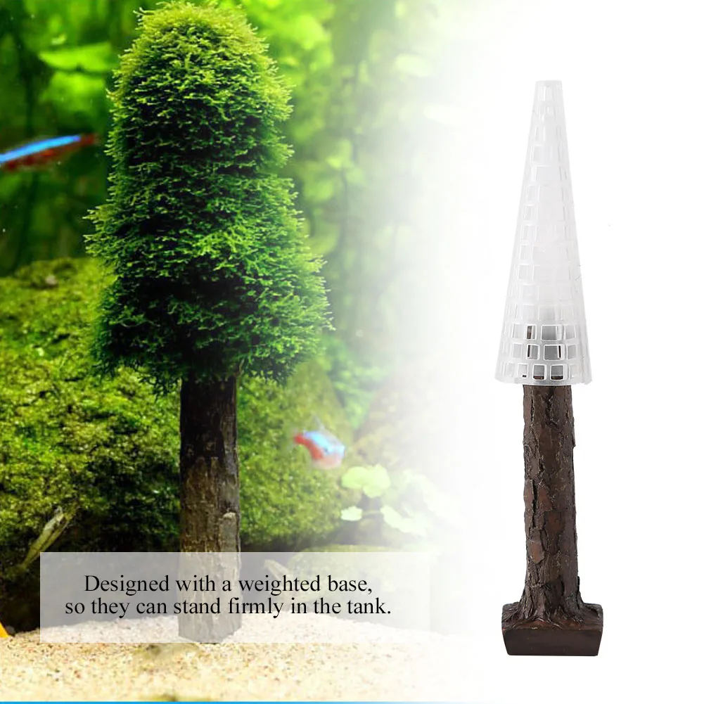 1PC Simulation Xmas Moss Christmas Tree Plant Grow Aquarium Tank Landscape Decor New Aquarium Decoration Supplies