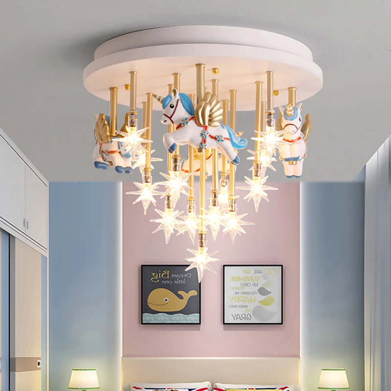 Lámpara de techo creativa habitación de niños, luces de techo para dormitorio niño y niña, decoración para guardería, luz de techo Nórdica|Luces para el techo| - AliExpress