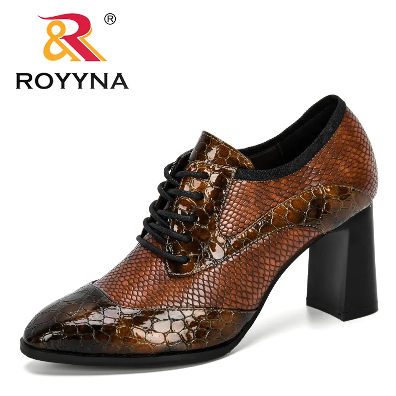 ROYYNA/Новинка года; дизайнерская Модная стильная обувь для вечеринок; женская свадебная обувь; туфли-лодочки на высоком каблуке; женские офисные модельные туфли; Feminimo - Цвет: Light brown