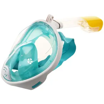 

Swimming Diving Snorkeling Full Face Mask Surface Scuba for Gopro L/XL Green