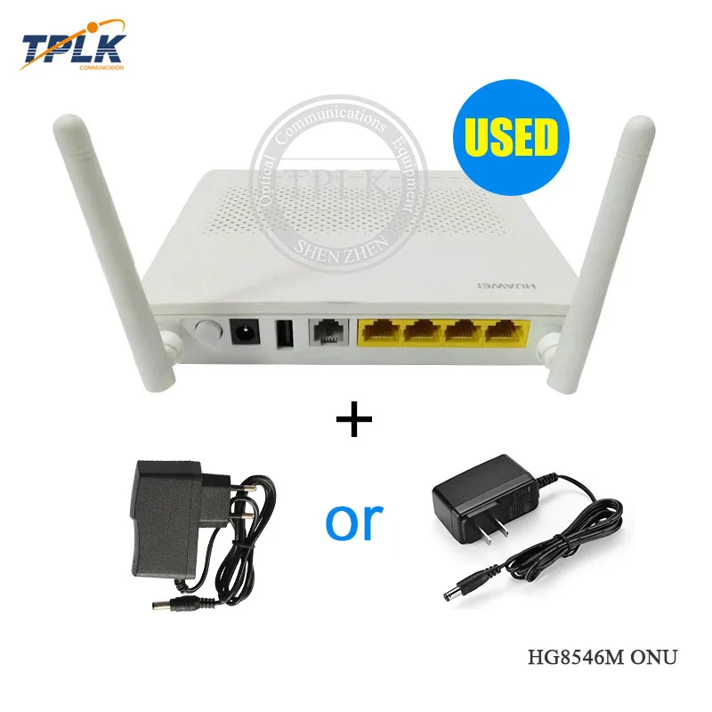 with adapter Оригинальное HG8546M GPON ONU/ONT termianl с 1GE+ 3FE+ VOICE+ wifi GPON ONU английское программное обеспечение - Цвет: with adapter
