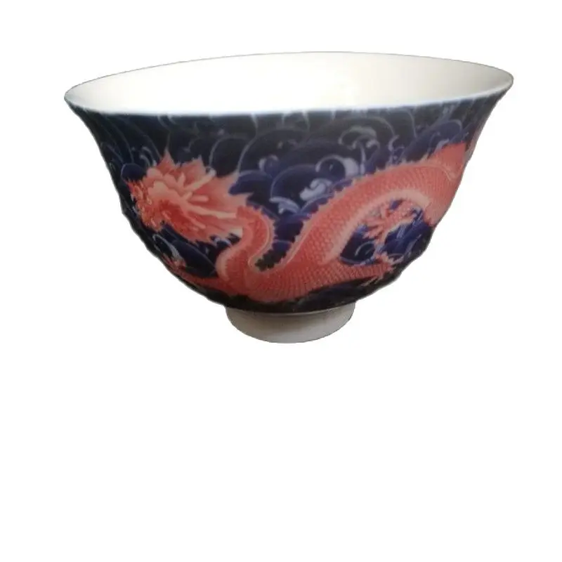 Китайская старая фарфоровая Пастельная сине-белая миска Panlong Bowl | Дом и сад