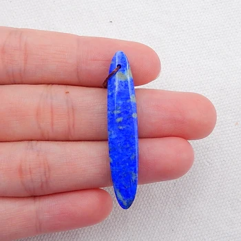 

Natural stone Lapis Lazuli Intarsia Pendant Bead,semiprecious jewelry pendant,42x8x5mm，3.4g