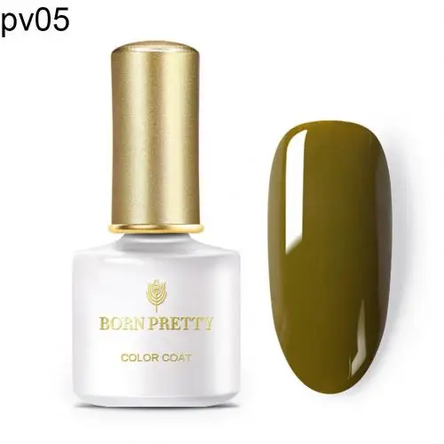 BORN PRETTY soak off базовый гель верхнее покрытие гель лак для ногтей гель лак 6 мл оливковый зеленый серия фототерапия лак для ногтей - Цвет: PV05