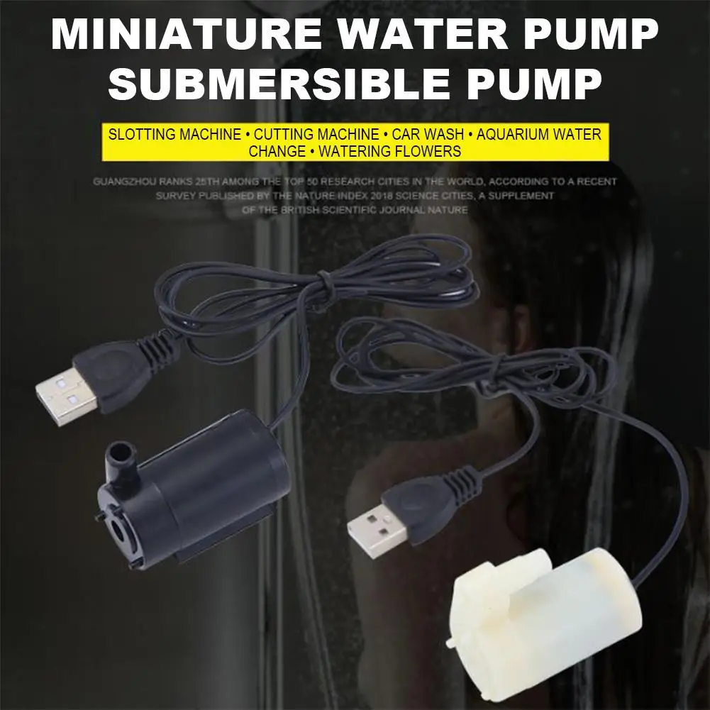 USB кабель длиной 1 м бесшумный маленький водяной насос постоянного тока погружной