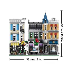 Lele Trump 30019 серия уличного вида, архитектура, городская сборка, площадь, детские развивающие строительные блоки, игрушка 15019