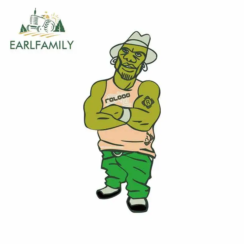 EARLFAMILY 13 см x 5 для зеленого лица мускулистый человек Граффити стикер Сделай Сам
