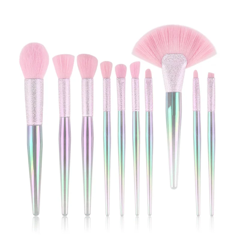 

10pcs/set Makeup Brush Kits Travel Brush Tools Sets Powder Blusher Eyeshadow Lip Eyebrow Concealer Professional Brush