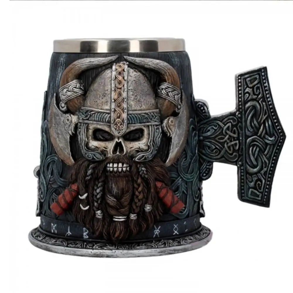 Viking wood style Beer mug as christmas gift DP179