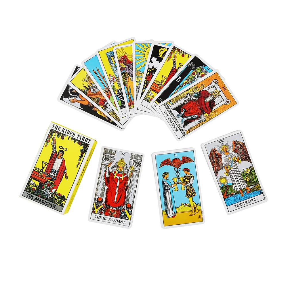 

78Pcs/Set Hot Sale Full English Radiant Rider Wait Tarot Cards Factory Made Smith Tarot Deck Board Game Cards