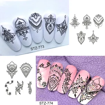 

Flower Necklace Nail Sticker Tatoos Nails Art Decor Nail Manicure Wrap Accessories Heart DIY Decals