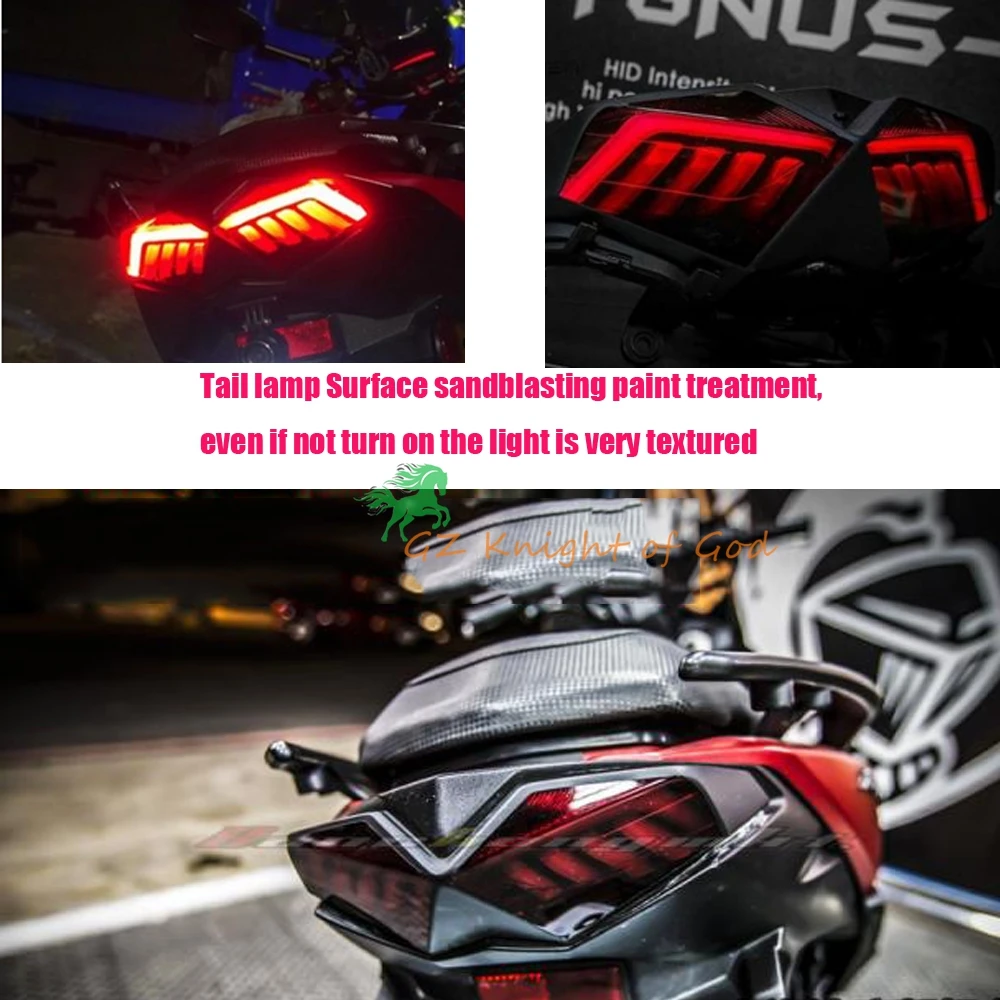 

Motorcycle Scooter FORCE 155 Taiwan Nightingale Taillight LED rear guide Light modified taillight Non-steel bomb Light Knight823