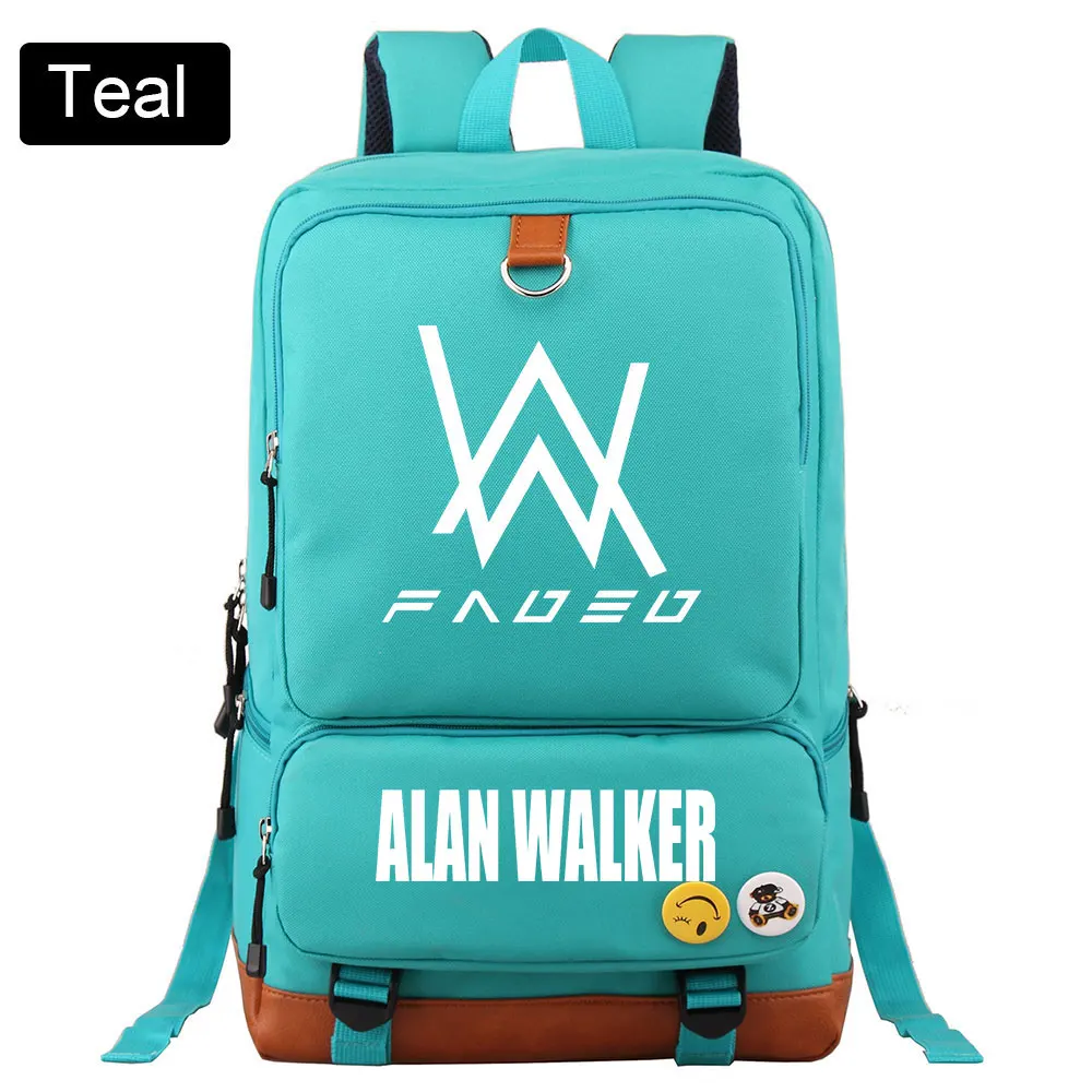 Музыка DJ Fade Alan Walker письмо мальчик девочка Книга школьная сумка женский рюкзак подростковые школьные сумки мужские Студенческие Лоскутные рюкзаки - Цвет: D42 -07