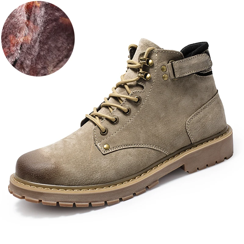 

Autumn Korean version of the trend of leather Joker in the Martin boots men's British wind casual winter high-top leather shoes