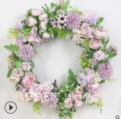 Повязка для волос с цветочной гирляндой невесты Свадебный эластичный Цветочный