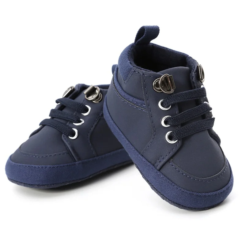 Новорожденный осень-зима детские ботинки мокасины Повседневное мягкая подошва мягкая обувь для малышей с защитой от скольжения, на шнуровке, теплая для детей ясельного возраста, для тех, кто только начинает ходить