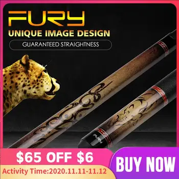 

FURY PS Pool Cue Billiard 11.75/12.75mm Tiger Tip Leather Billar True-lock joint Stick Half Tecnology Shaft blacFor Dropshipping