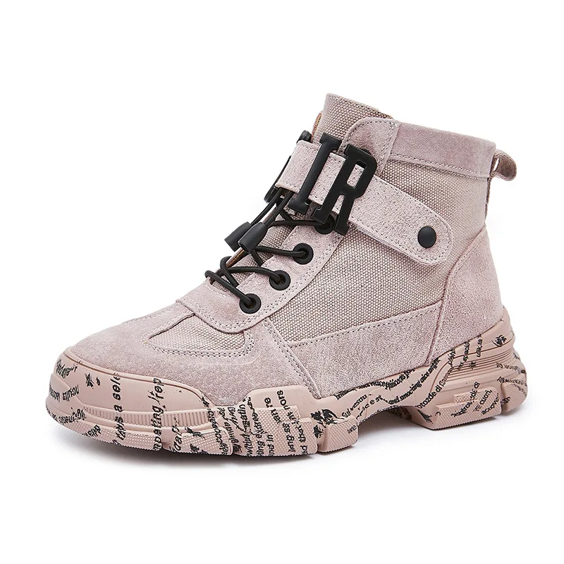 

Martin boots women's autumn and winter thin section breathable British wind boots 2019 new desert boots wild ladies high canvas
