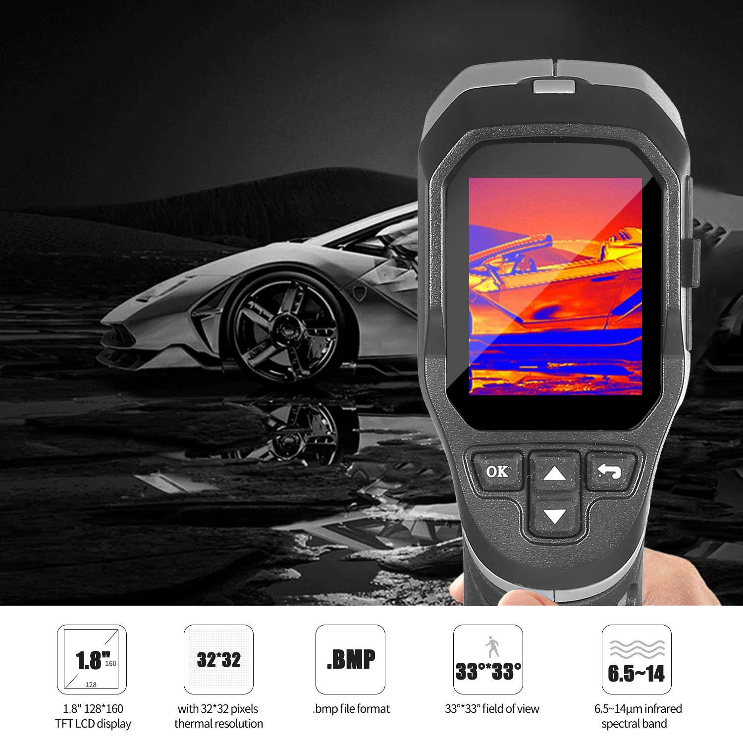

Portable Mini Digital Infrared Thermal Imager Professional IR Infrared Imaging Camera Thermometer Devices Support Memory Card
