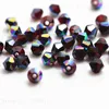 Isywaka couleur rouge foncé 100 pièces 4mm Bicone autriche perles de cristal breloque perles de verre perle entretoise en vrac pour la fabrication de bijoux à bricoler soi-même ► Photo 2/6