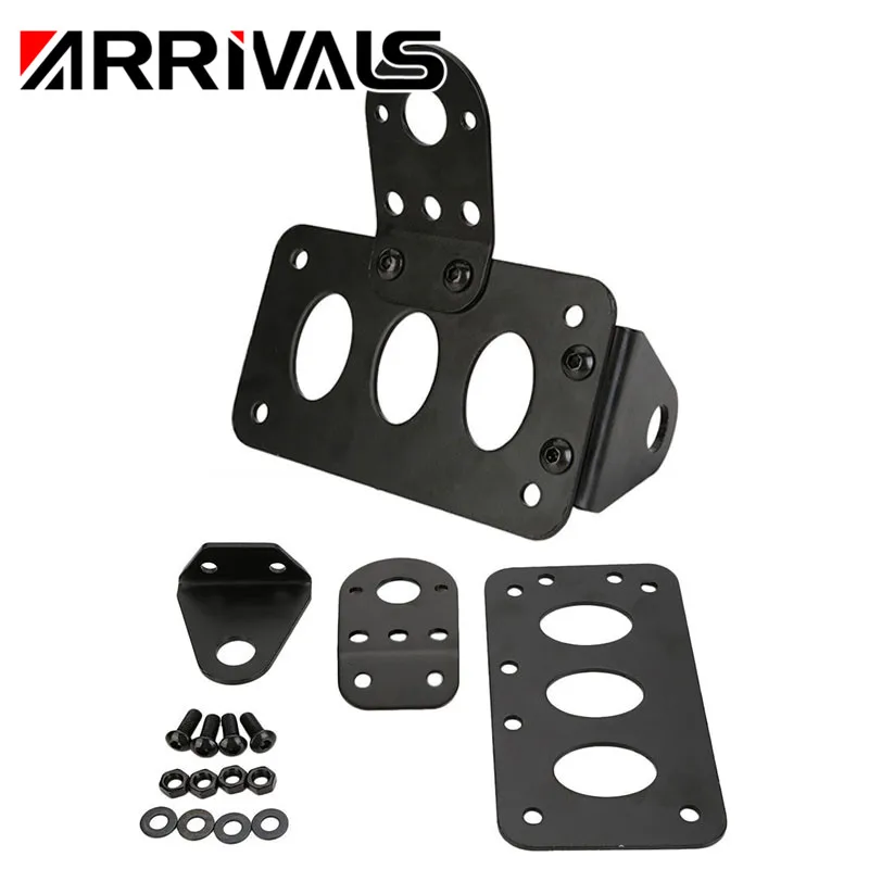 

Motorcycle Universal Side Mount Aluminum Alloy Tail Light Holder License Plate Bracket Metal Moto License Bracket Accessories