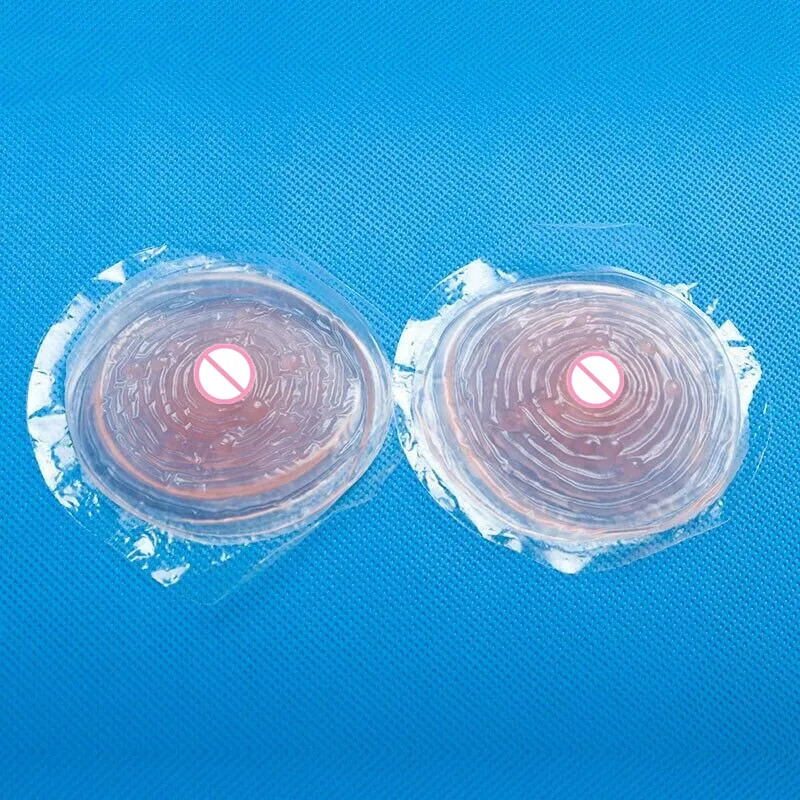 

High Quality Pink Silicone Pads Cover Reusable Silicone Bras is Realistic Nipple Cover