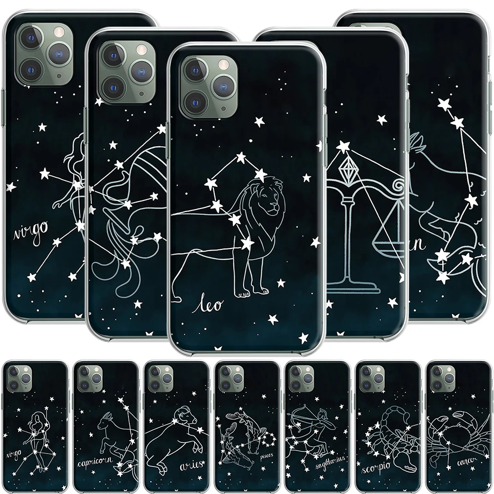 12 созвездий знаков зодиака силиконовый чехол для Apple iPhone Mini 11 Pro SE XS X XR Max 8 7 6S 6 Plus 5S |
