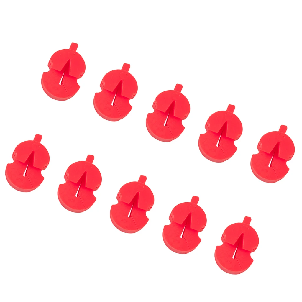 10pcs Rubber Violin Mute Silencer for 1/2 3/4 4/4 Fiddle Training Practicing - Red