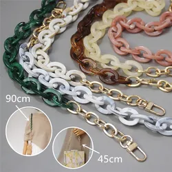 45cm/90cm Woman Chain Resin Strap Accessory Detachable Cross Body Bag Strap Replacement Acrylic Shoulder Handle Chain