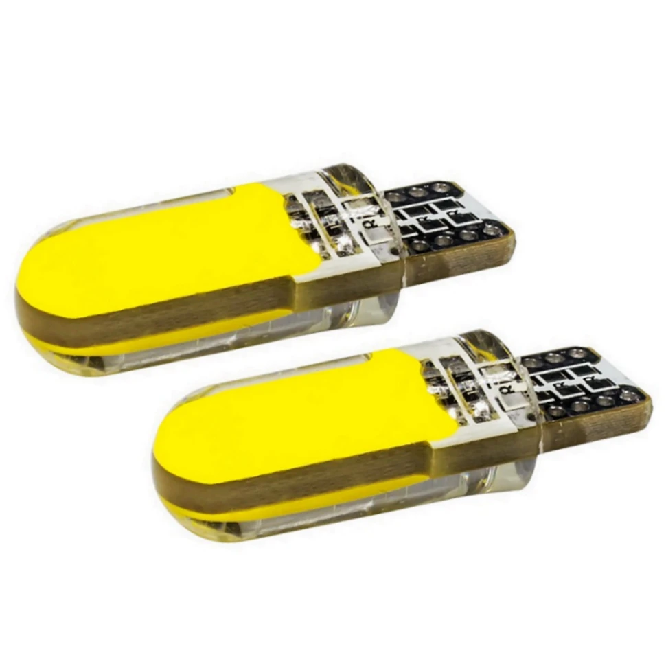 2 個 T10 W5w Led の球根 194 501 12 チップ Cob Led シリコーンシェル車マーカーライト自動超高輝度シリカゲルウェサイドランプ Lamp 12v Led W5ww5w Led Bulb Aliexpress