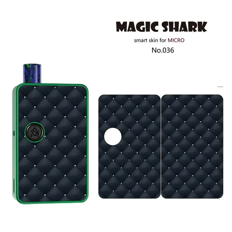 Magic Shark Bling Star Леопардовый геометрический ПВХ ультра тонкий ПВХ стерео стикер чехол для крышки корпуса пленка для Asvape MICRO ELF 031-040 - Цвет: 036