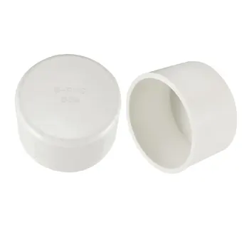 

uxcell 50mm PVC Pipe Cap Fitting, Slip Socket External End Caps 2 Pcs