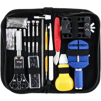 

147pcs Watch Repair tool Kit Watch Link Pin Remover Case Opener Spring Bar Remover Metal Hammer Horlogemaker