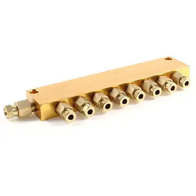 

Air Pneumatic Brass Adjustable 8 Ways Oil Distributor Regulating Manifold