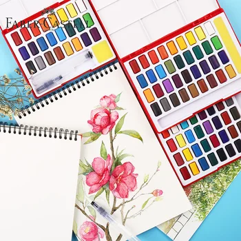 

Faber Castell 24/36/48Color Watercolor Paint Set Professional Box With Paint Brush Portable Solid Pigment Painting Art Supplies