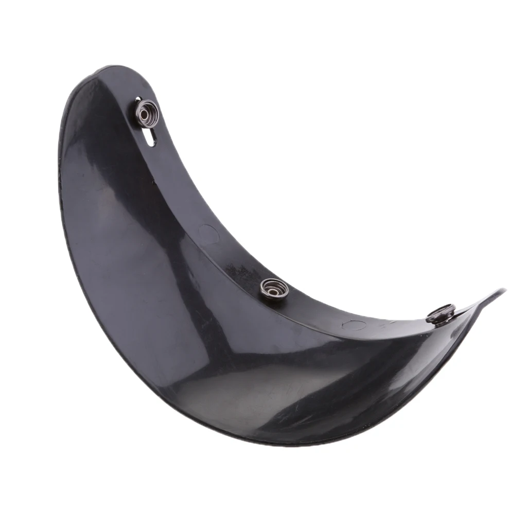 Matte Black Retro Universal Motorcycle 3/4 Open Face Helmet W/ Sun Visor S M L XL