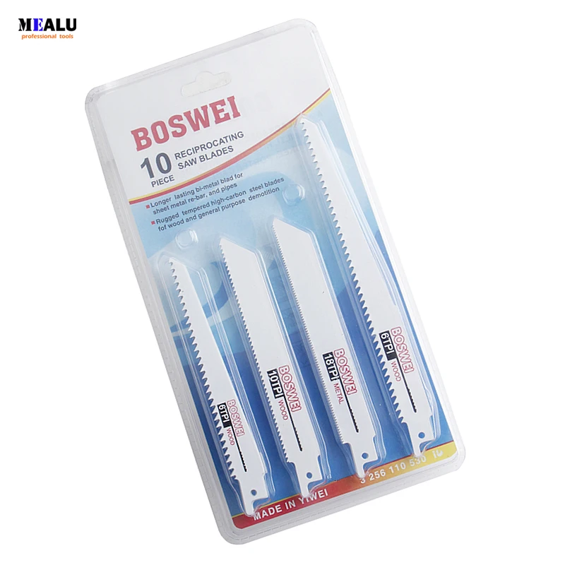

10pcs Jig Saw Blades Reciprocating Saw Multi Cutting For Wood Metal Reciprocating Saw Power Tools Accessories