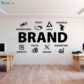 

Brand Build Wall Sticker Decals Office Decor Business Worker Inspire Hall Decoration Motivation Murals Vinyl YT2760