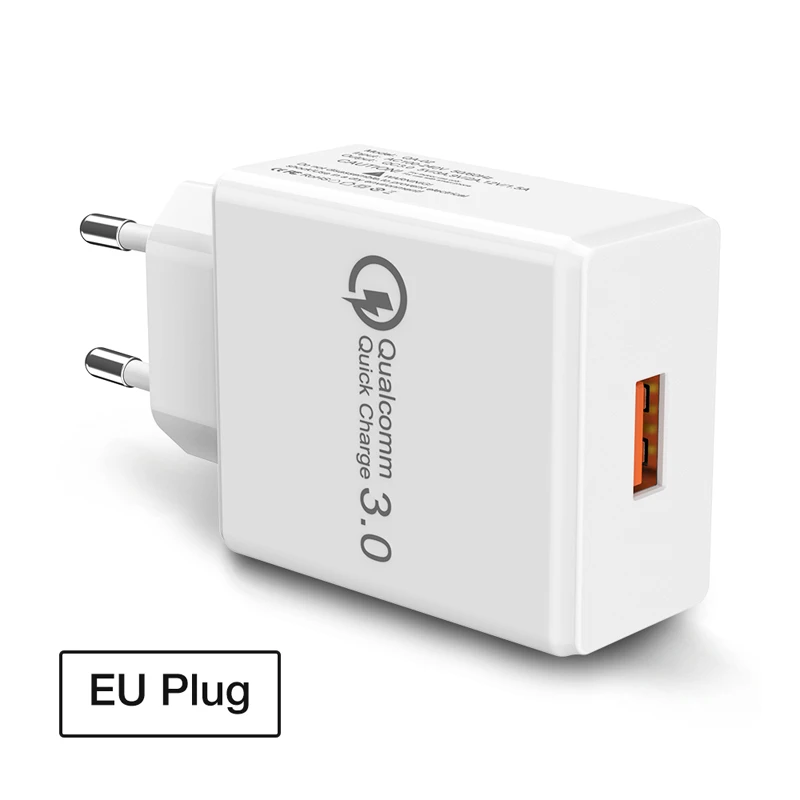 Быстрая зарядка 3,0 USB зарядное устройство QC3.0 быстрое настенное зарядное устройство для samsung S10 S9 Xiaomi iPhone 11 Pro X 8 7 6 huawei зарядное устройство для мобильного телефона - Тип штекера: White