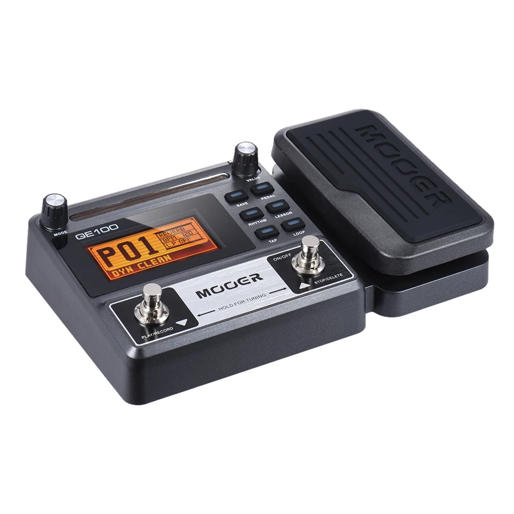 

GE100 Guitar Multi-effects Processor Effect Pedal with Loop Recording(180 Seconds) Tuning Tap Tempo Rhythm Setting Scale