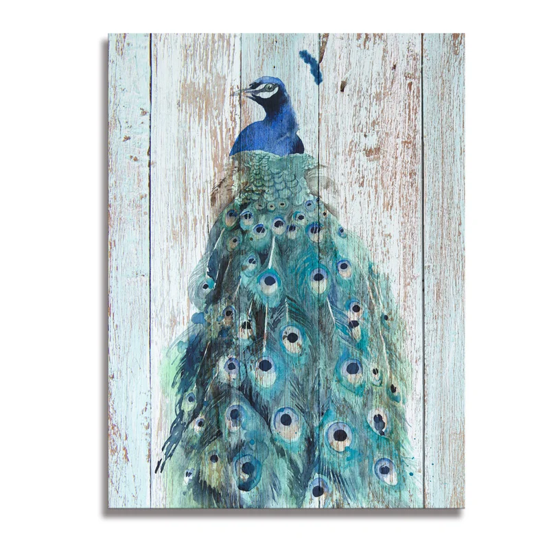 

1 Piece Blue Peacock Home Decor Poster Abstract Animal Print Canvas Painting Modern Style Picture Living Room Wall Art
