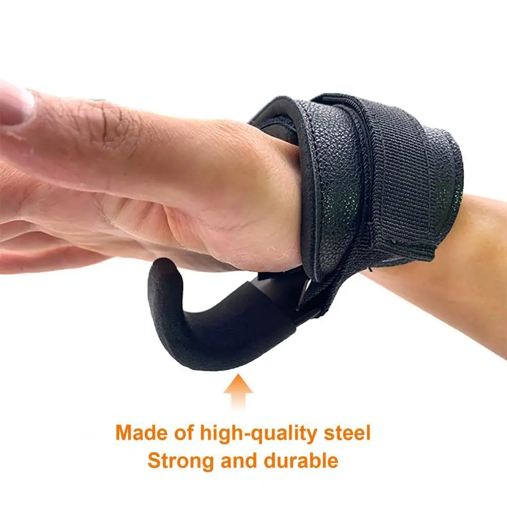 1 Pair Practical Lightweight Weight Lifting Hook Wear Resistant Strong Load Capacity Wrist Strap Hook weight lifting wrist straps weight lifting hooks