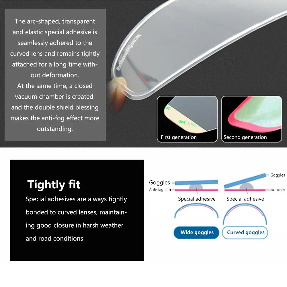 Противотуманная пленка для мотоциклетного шлема анти-непрозрачна пленка наклейка противотуманная заплата линзы долгое время полный лицо