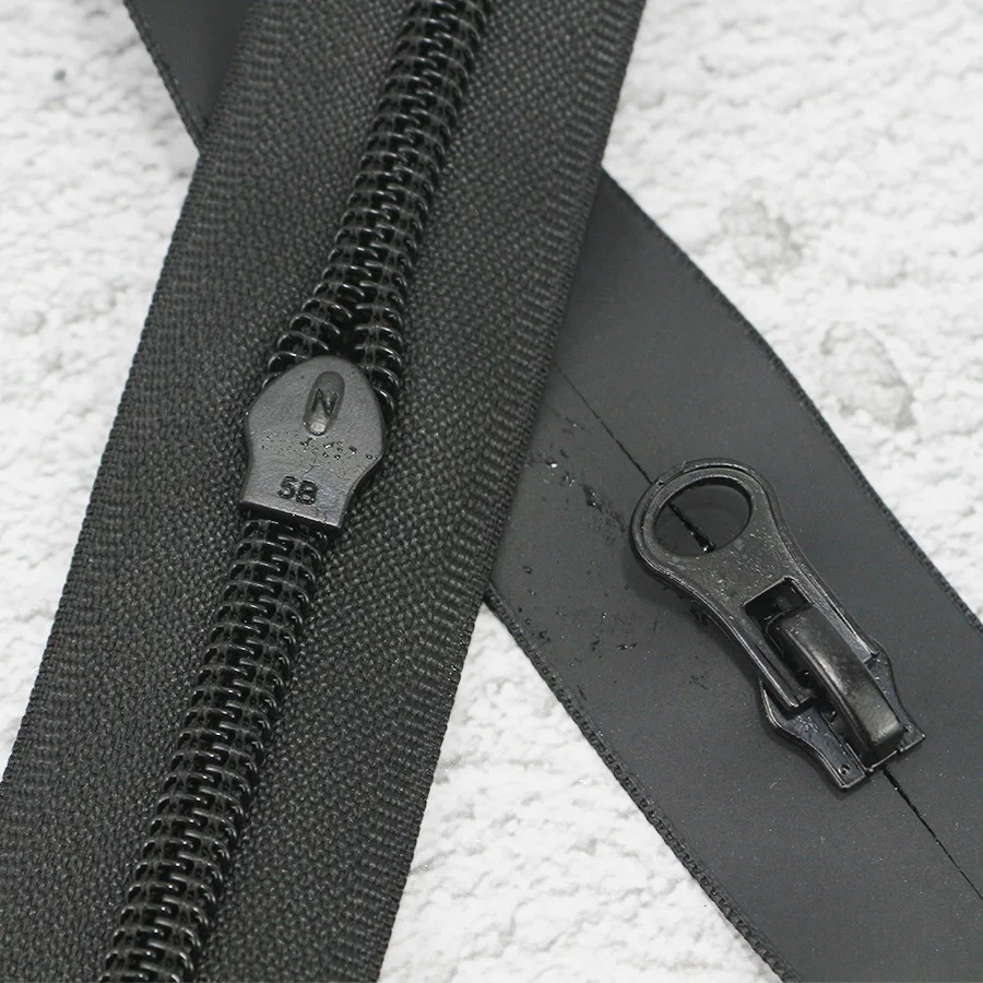 1/2/5/10M 5# Waterproof Zipper Black Invisible Nylon Coil Zippers with Zip Sliders for Sewing Jacket Bags Tailor Accessories
