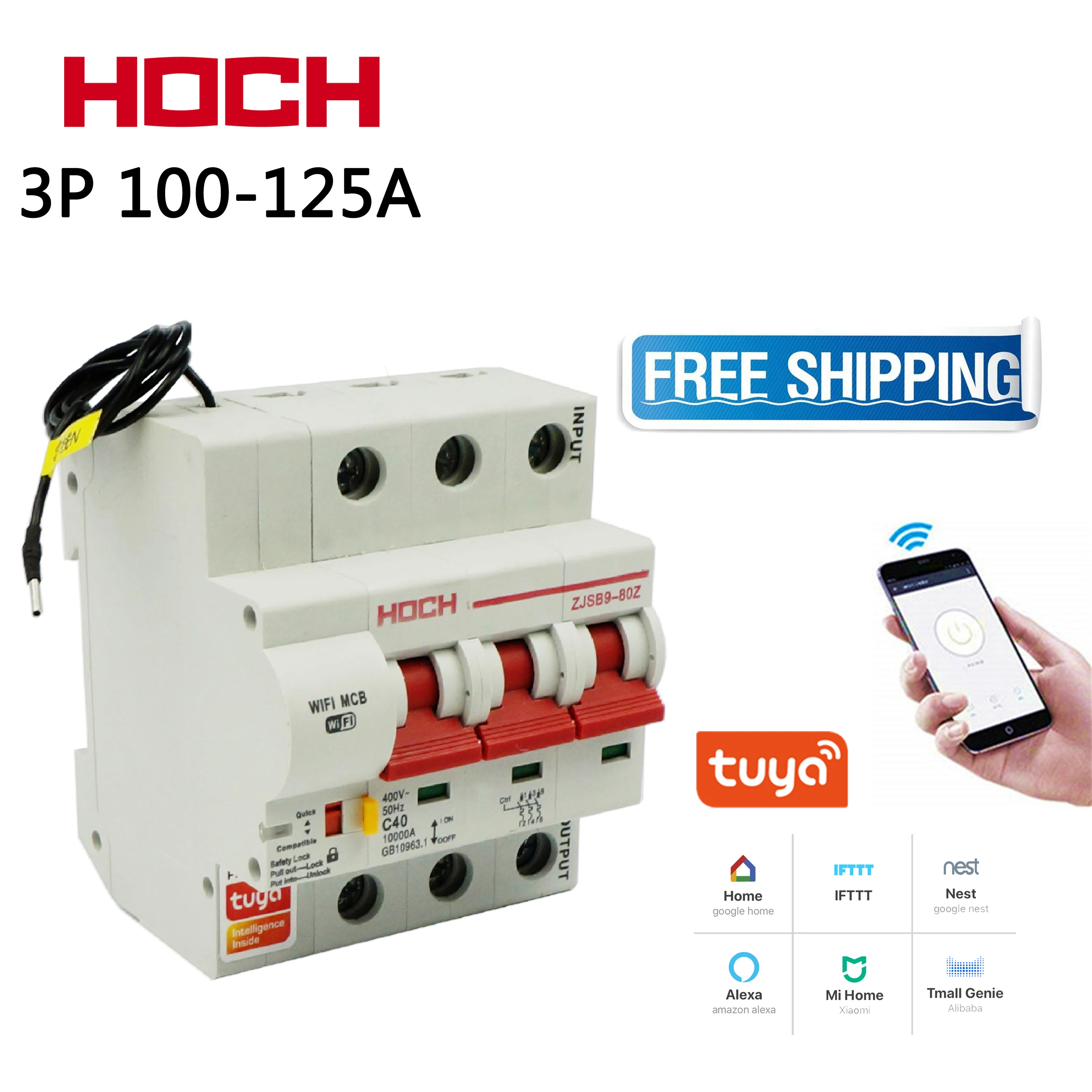 HOCH ZJSB9 80Z Tuya WIFI автоматический выключатель Умный таймер для жизни дистанционное