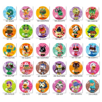

Animal Crossing Card (181 to 210) Amiibo ntag215 Card Work for NS Games Series 1