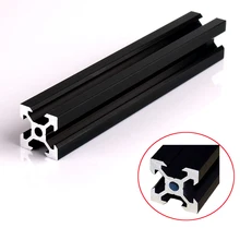 1PC NERO 2020 V-scanalatura Standard Europeo Anodizzato Profilo In Alluminio Estruso Guida Lineare per CNC 3D Stampante